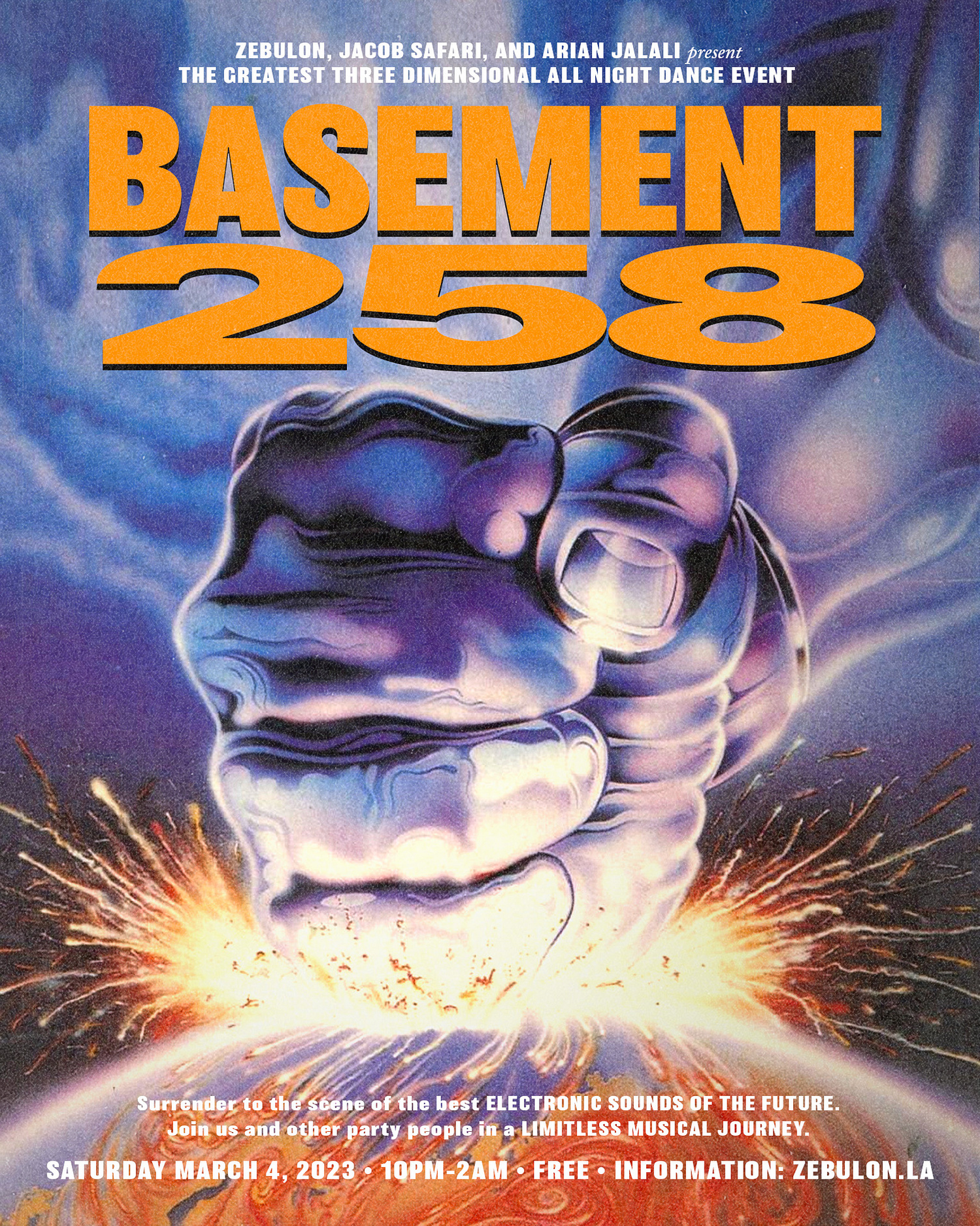 Basement 258 DJ night flyer
