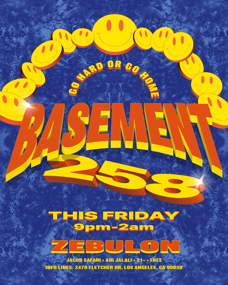 Basement 258 DJ night flyer