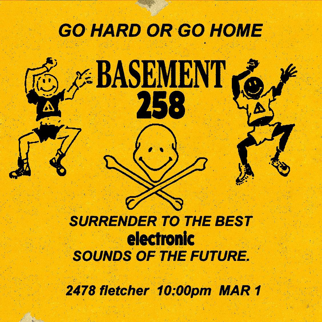 Basement 258 DJ night flyer
